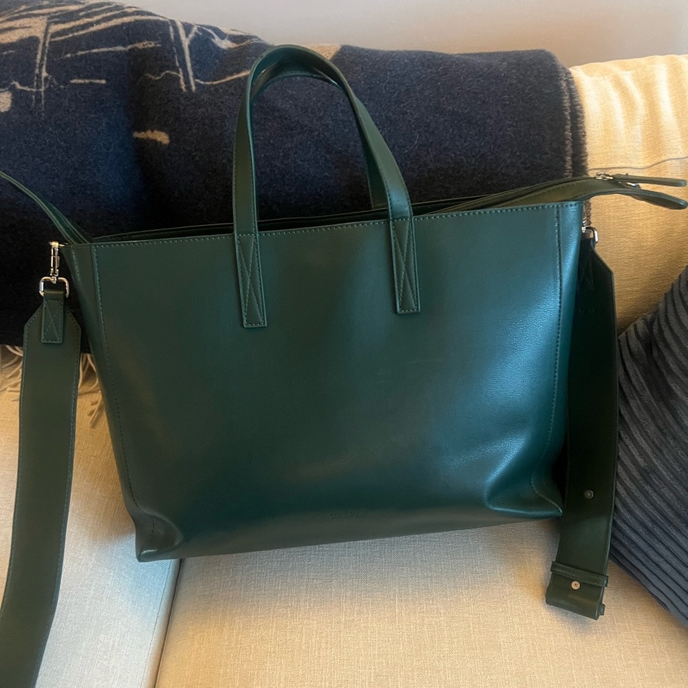 Calpak Dark Green Laptop  Tote